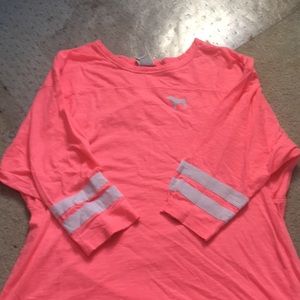 Victoria's Secret Pink Hot Pink Half Sleeved tee